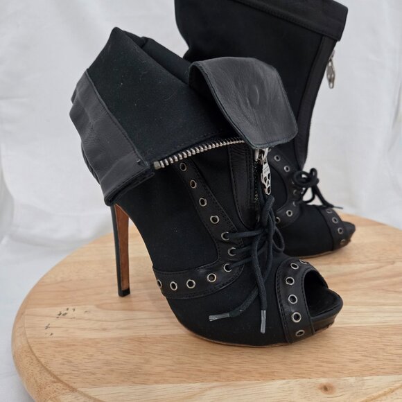 Alexander McQueen peep toe stiletto booties - Picture 11 of 16